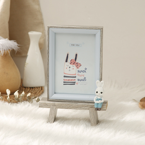 Bunny Decor Photo Frame (Cute Wooden Stand Frame) - Image 3