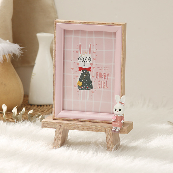 Bunny Decor Photo Frame (Cute Wooden Stand Frame) - Image 2