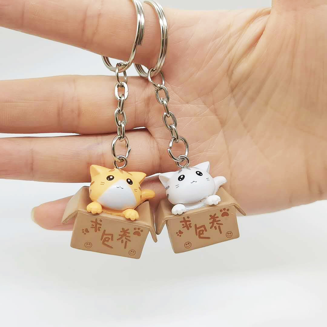 Creative Cartoon Kitten Keychain Pendant - PVC Cat Bag Pendant - Image 4