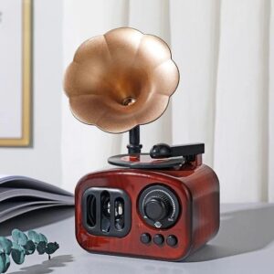 Vintage Gramophone Wind-Up Music Box – Retro Desk Decor