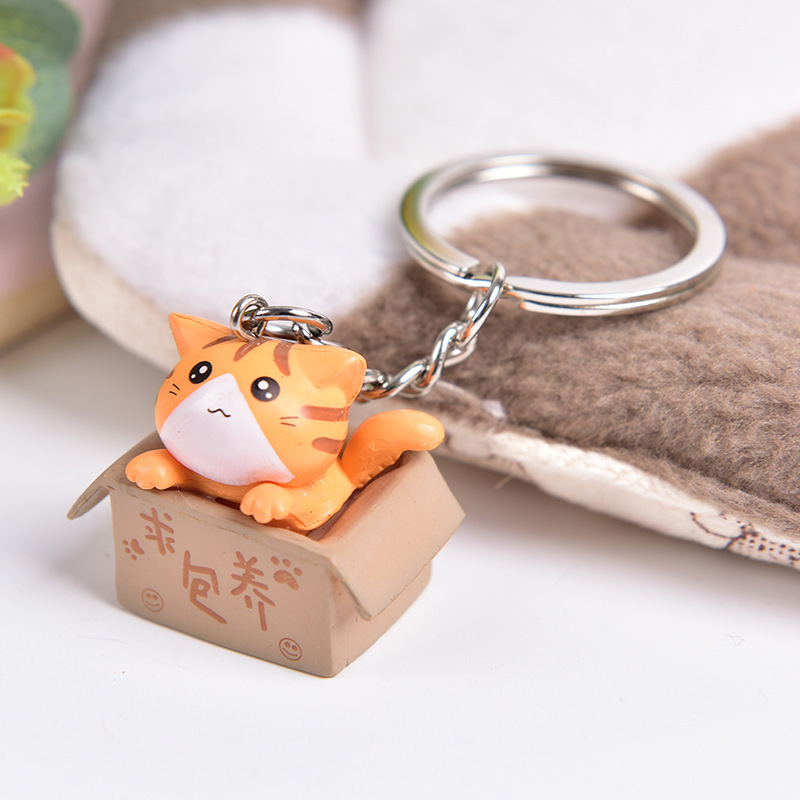 Creative Cartoon Kitten Keychain Pendant - PVC Cat Bag Pendant