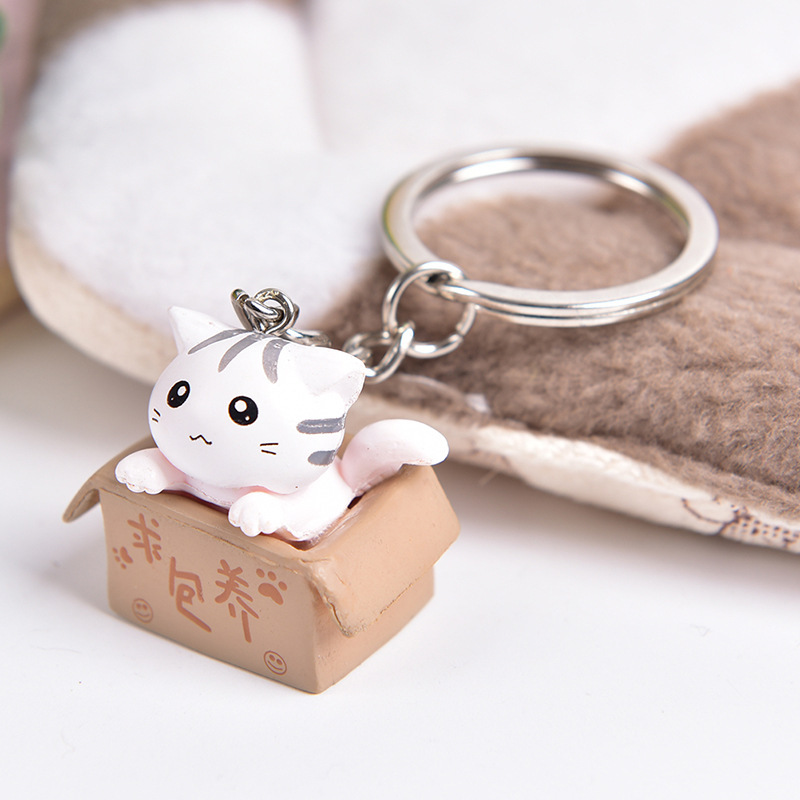 Creative Cartoon Kitten Keychain Pendant - PVC Cat Bag Pendant - Image 8