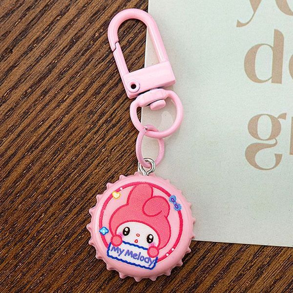 Cartoon Bottle Cap Key Ring (Set of 6 Variants) - Image 9