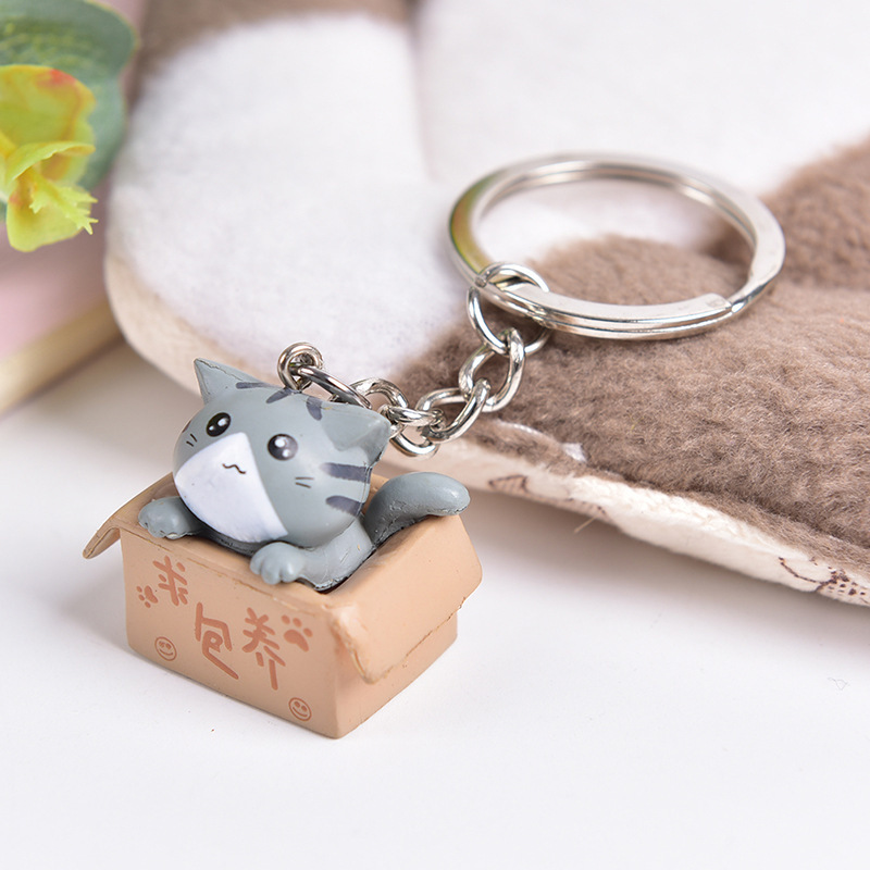 Creative Cartoon Kitten Keychain Pendant - PVC Cat Bag Pendant - Image 6