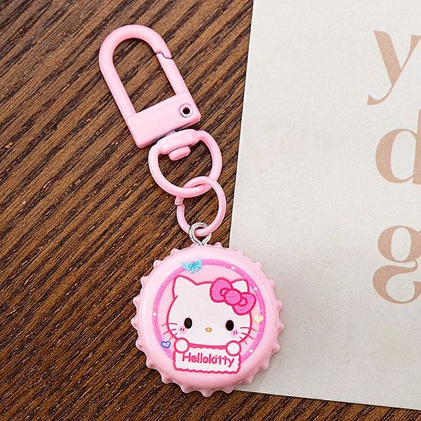 Cartoon Bottle Cap Key Ring (Set of 6 Variants) - Image 4