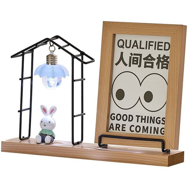 Photo Frame with Night Lamp & Bunny Decor - Image 5