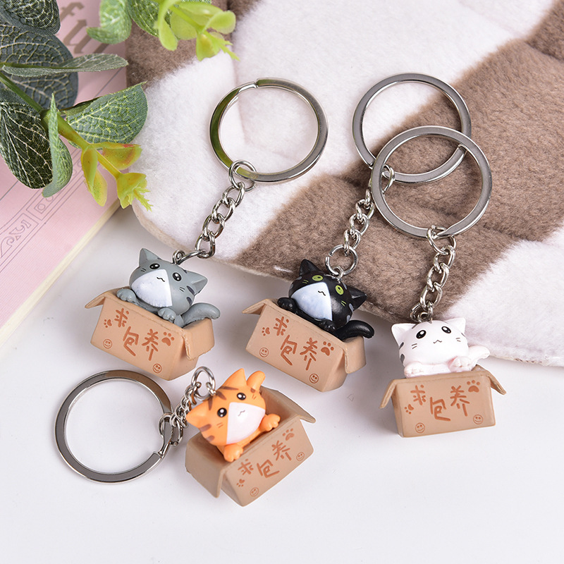 Creative Cartoon Kitten Keychain Pendant - PVC Cat Bag Pendant - Image 2