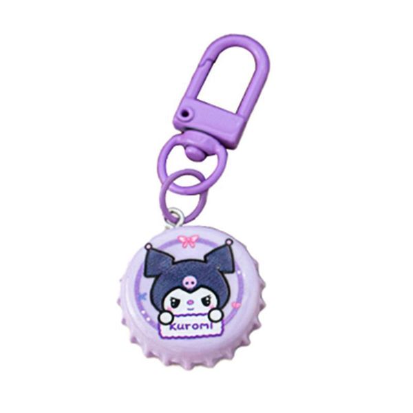 Cartoon Bottle Cap Key Ring (Set of 6 Variants) - Image 7