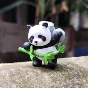 Mini Panda Figurine Set – Cute Decorative Panda